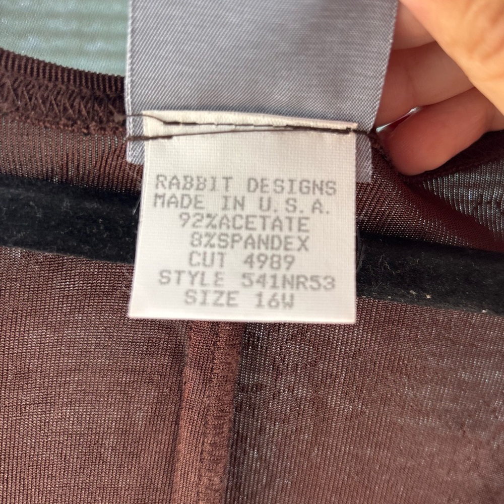 Rabbit Rabbit Rabbit Brown Glitter Floral Dress | Size 16W – EUC - Picture 4 of 7